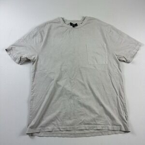 A.P.C. APC Boxy Fit T Shirt Mens Large Beige Short Sleeve Designer Front Pocket